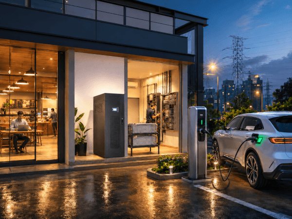 Battery backup and power solution for EV and commercial applications
